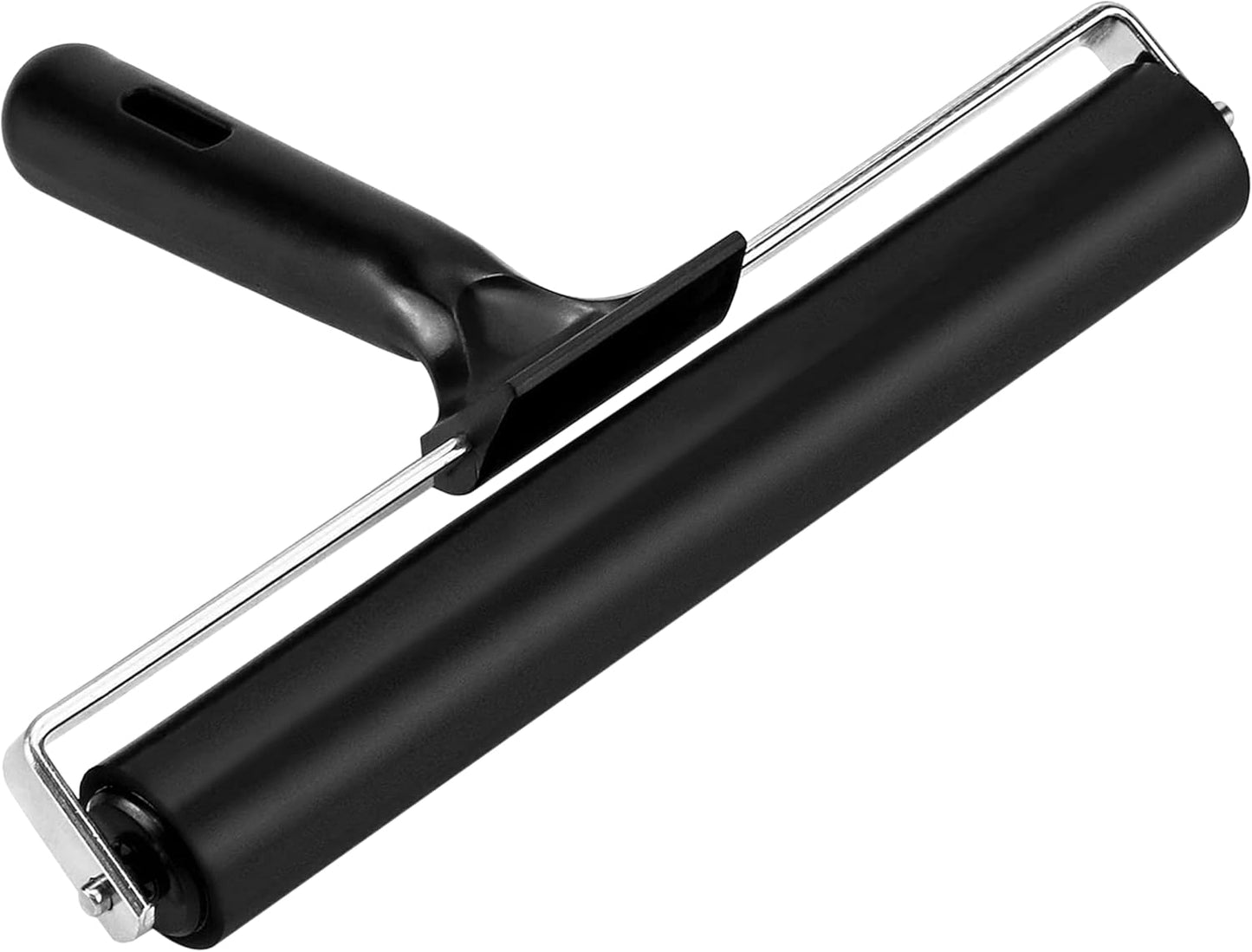 Printmaking Brayers，Rubber Roller, Brayer Ideal for Anti Skid Tape Construction Tools, Print, Ink and Stamping Tools,Crafting, Hard Rubber Roller Brayers, Vinyl Roller Ink Paint Brush (7.9in)