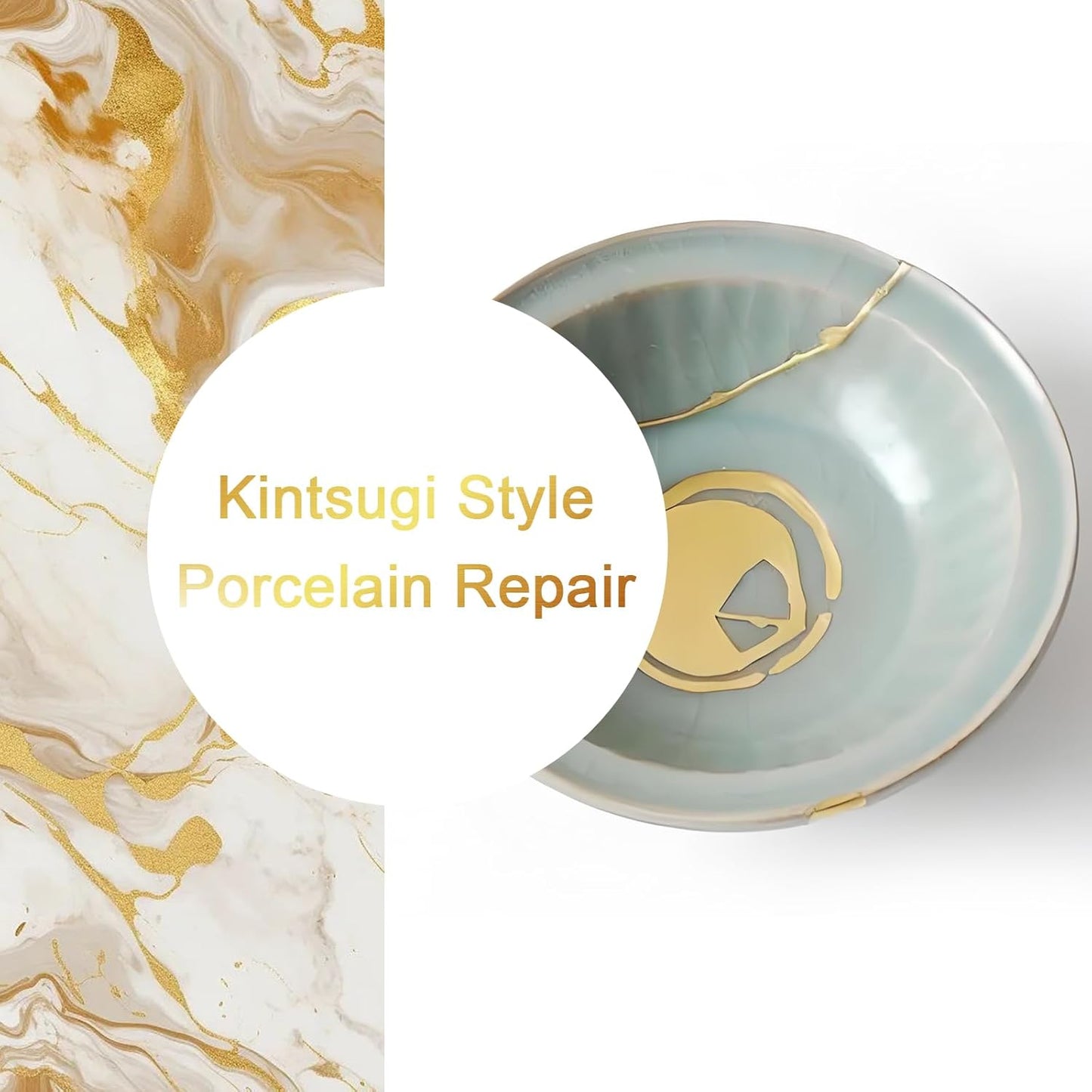 Renfio Metallic Pigment Powder, 5 Colors Gold Mica Powder for Resin, 6 X 20ml Metal Powder, Resin Color Pigment, Color Pigment for Epoxy Resin, Kintsugi, Polymer Clay, Candle Dye