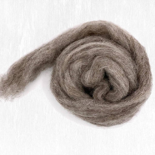 Revolution Fibers Carded Corriedale Wool Sliver - Furry Friends | 100% Natural 29 Micron Bulky Wool | Perfect for 3D Needle Felting, and Wet Felting (Squirrel Brown)