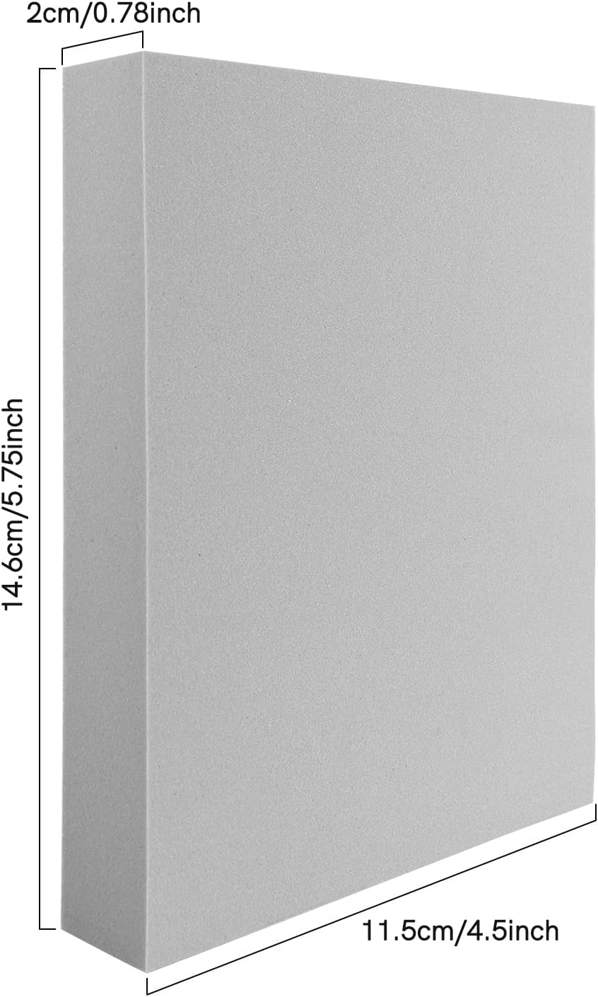 BAOFALI 12 Pcs Stamping Foam Grey Moldable Stamps Plastic Dry Pad Cut and Dry Block for Sculpture, Modeling, DIY Arts and Handicrafts Projects