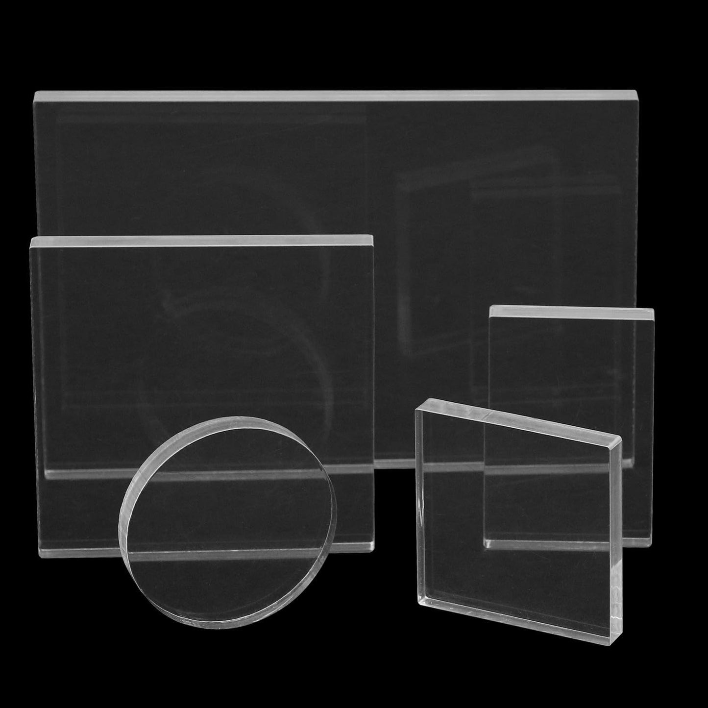 5 Pieces Clear Stamp Blocks Set, Clear Acrylic Stamping Blocks Tool Acrylic Blocks with Grid Lines for Wedding Photography Props Crafts Making