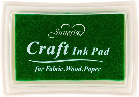 Dark Green Ink Pad Finger Washable Kids Stamp Ink Pad for Rubber Stamps Paper Scrapbooking