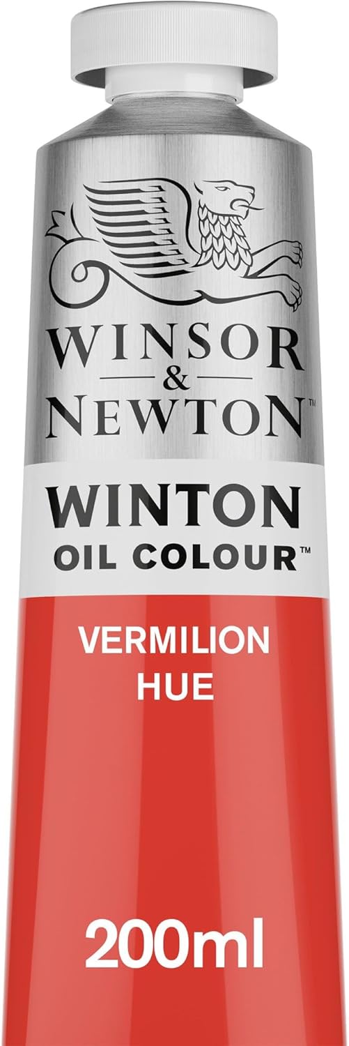 Winsor & Newton Winton Oil Color, 200ml (6.75-oz) Tube, Vermilion Hue