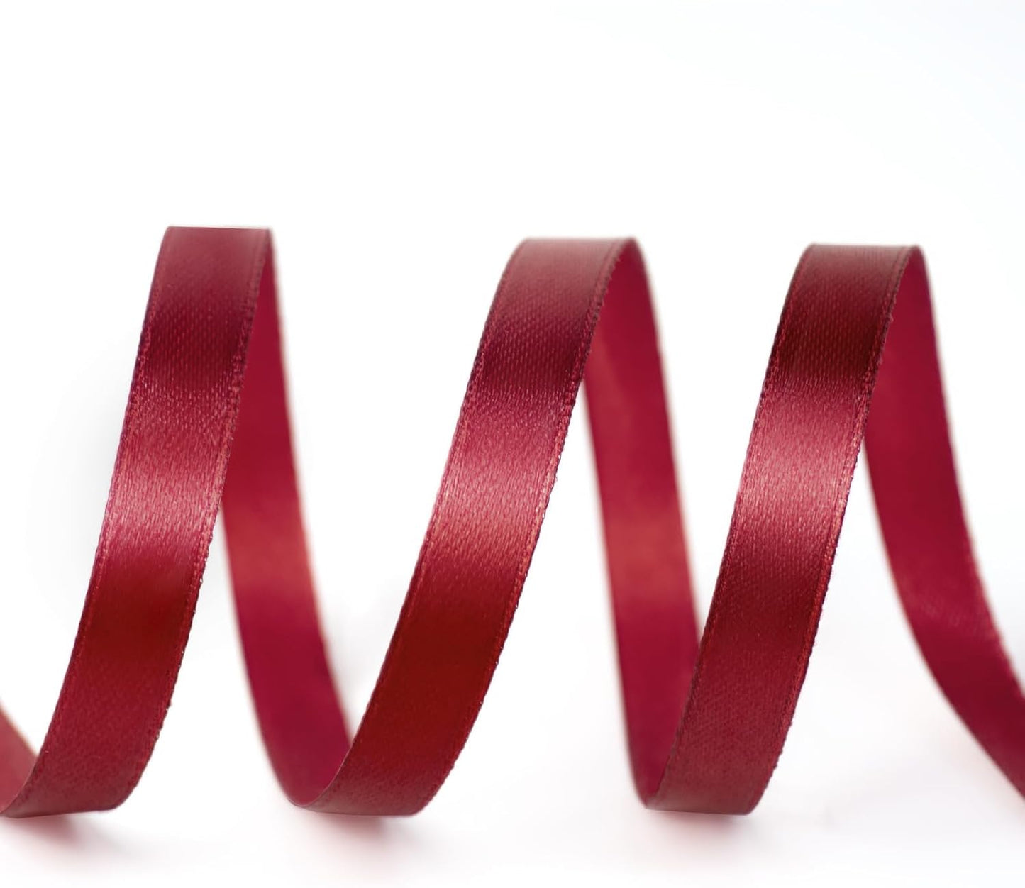 3/8" x 50 Yards Satin Ribbon - Burgundy Silk Ribbon with Spool - Ideal for Gift Wrapping, Floral Bouquets, Crafts, Wedding Party Decorations, Christmas and Sewing Projects