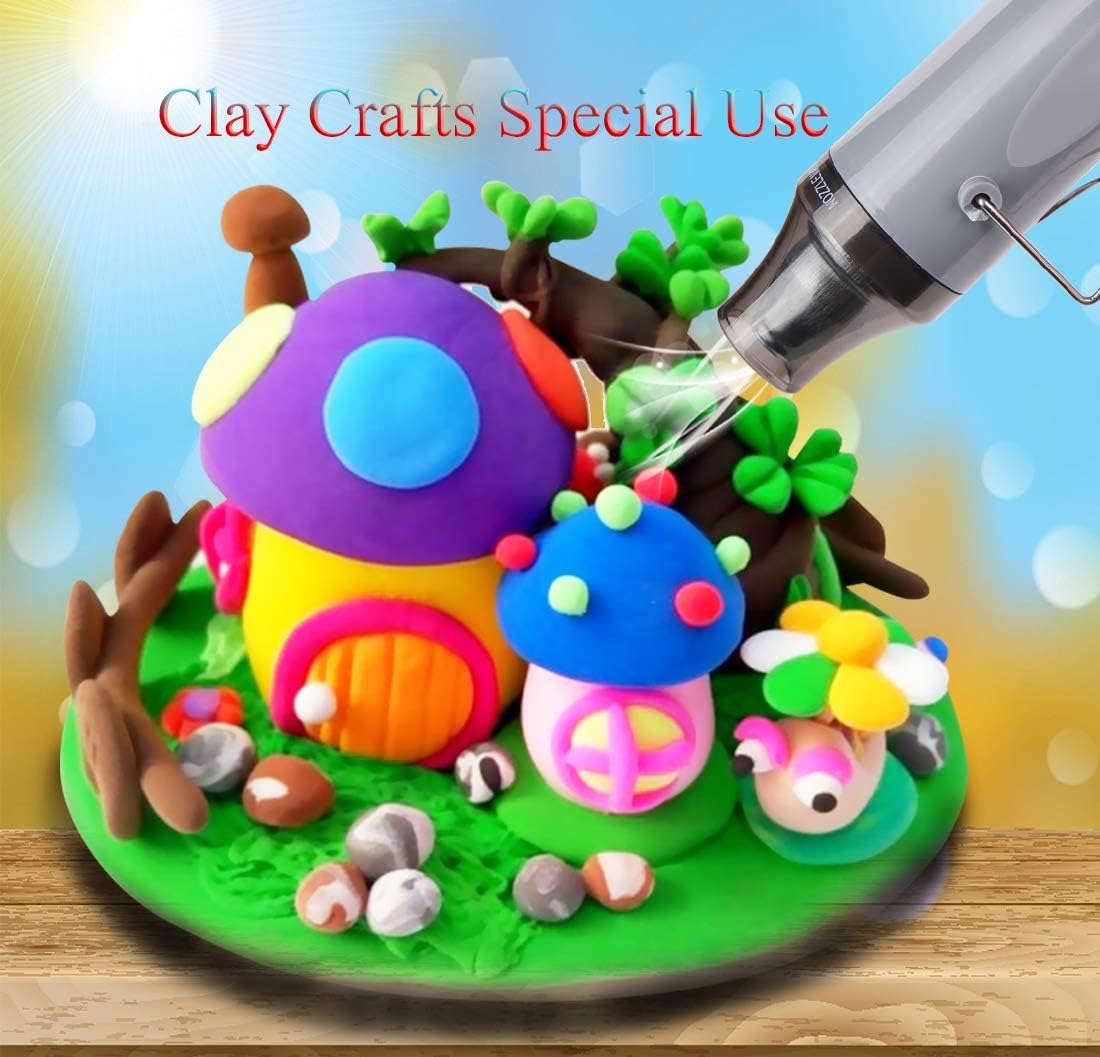 Homidic Heat Gun Upgraded to 662℉, Dual-Temperature Professional Heat Tool, Mini Handheld Hot Air Gun for Embossing Shrink Wrapping Paint Crafts Electronics DIY