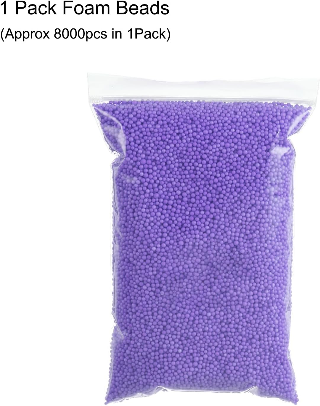 MECCANIXITY Foam Beads Foam Balls 2-3mm for Wedding and Party Decorations, Tiny Packing Balls, Arts DIY Crafts Supplies (Pale Purple,1 Pack Approx 8000pcs)