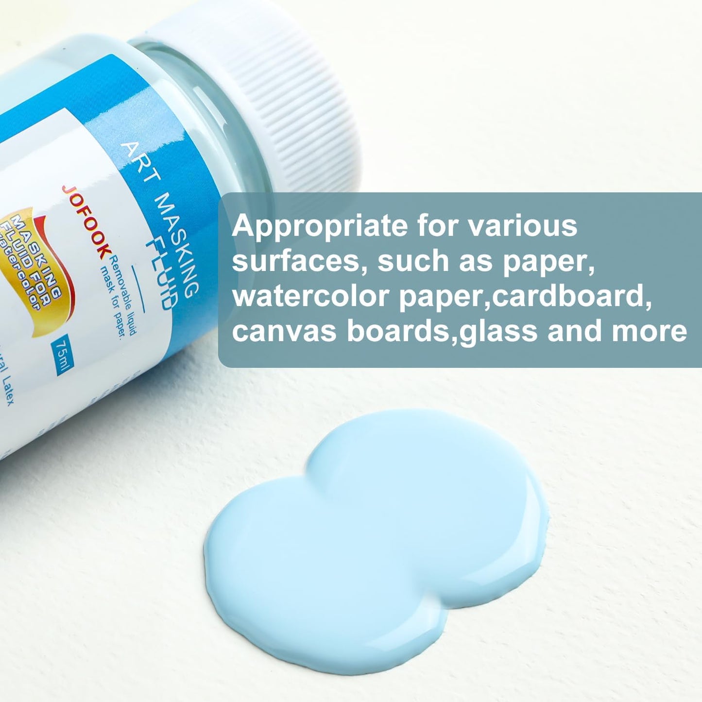 Liquid Latex Art Masking Fluid(5.3 fl oz) for Watercolor, Gouache Painting, Ink & Illustration, Arts Projects & Crafts Supplies Drawing Gum,Set of Two Bottles, Blue