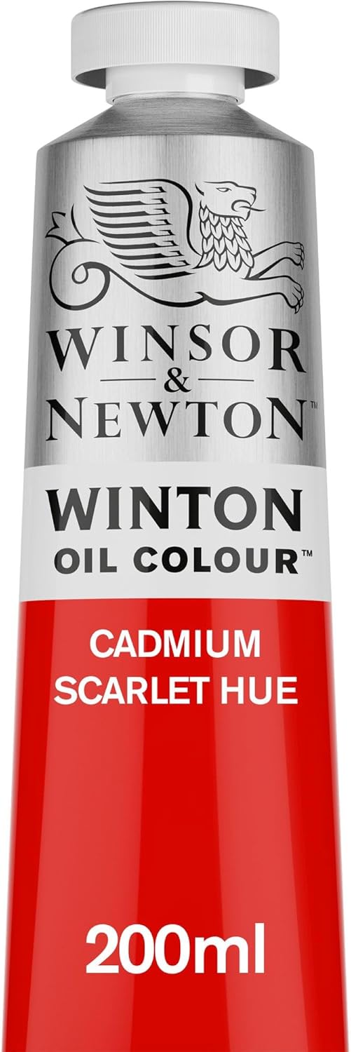 Winsor & Newton Winton Oil Color, 200ml (6.75-oz) Tube, Cadmium Scarlet Hue