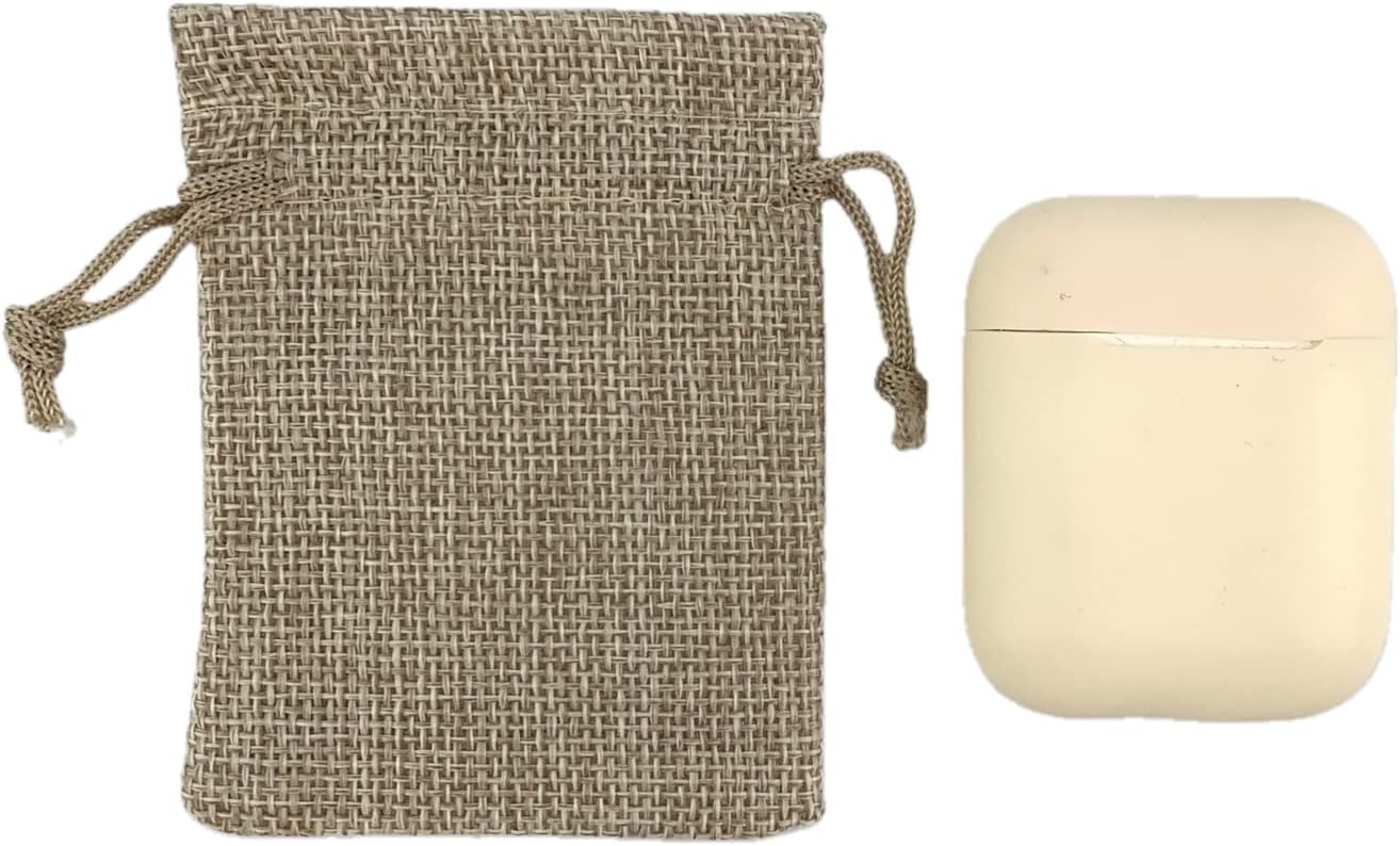 Palmhomee Pack of 25 Burlap Gift Bags with Drawstring Linen Jewelry Pouches Wedding Hessian Jute Bags for Birthday Jewelry and Treat Pouches Party Wedding Favors Gift Art and DIY Craft (2.8x3.6 Inch, White)