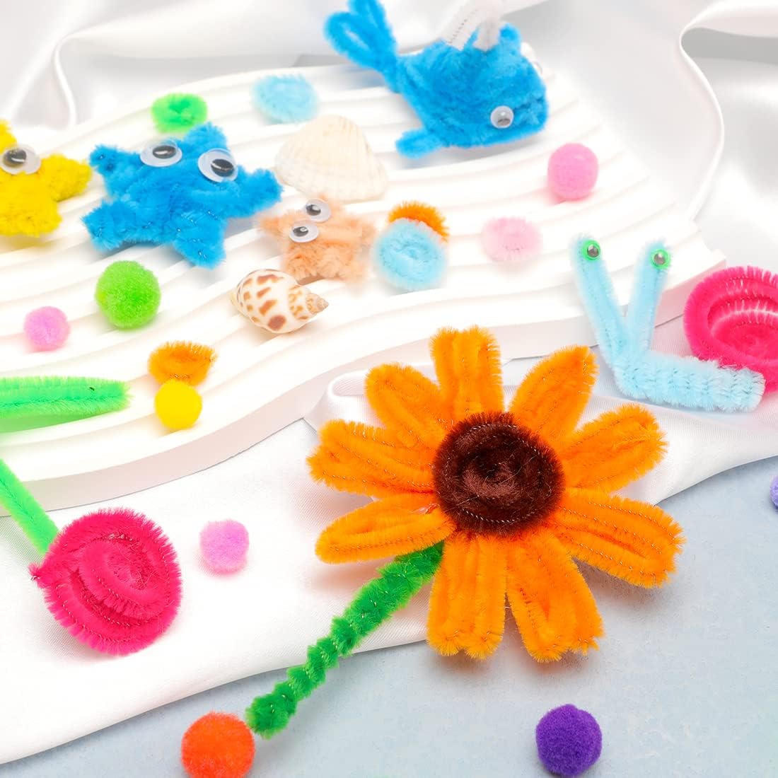 Eppingwin 500pcs Pipe Cleaners, Multi-Colored Pipe Cleaners Craft Supplies,Chenille Stems for DIY Arts Crafts Project(Multi-Colored)