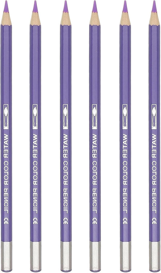 PATIKIL Watercolor Pencil, 6Pcs Water Soluble Pencils for Blending, Coloring, Sketch Drawing, Painting, Light Purple