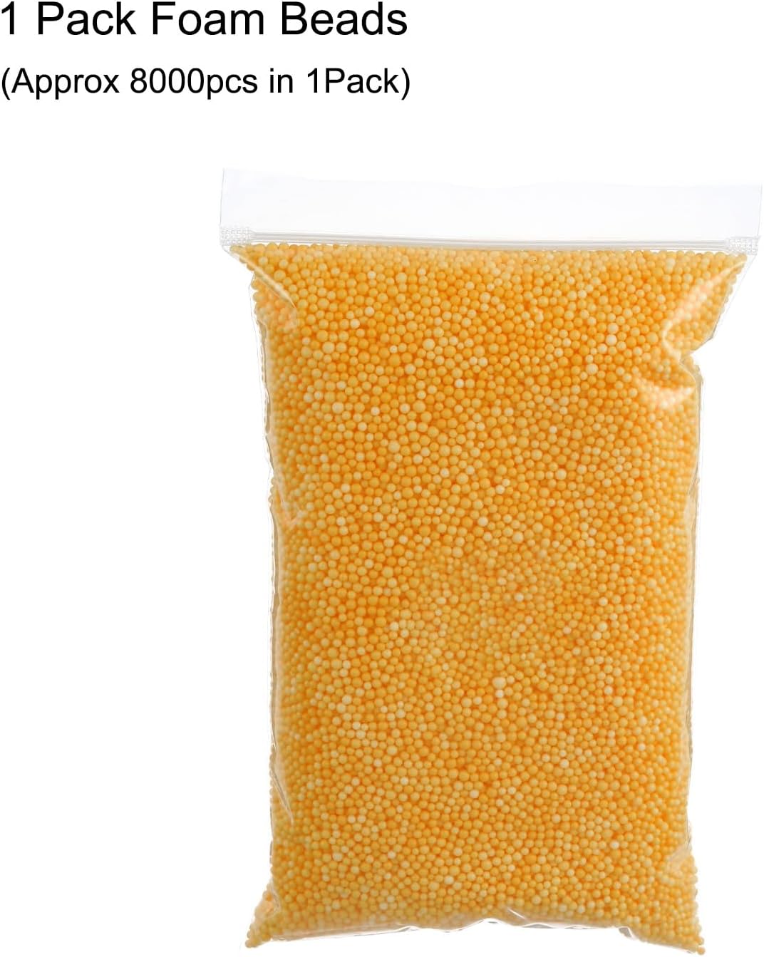 MECCANIXITY Foam Beads Foam Balls 2-3mm for Wedding and Party Decorations, Tiny Packing Balls, Arts DIY Crafts Supplies (Dark Yellow,1 Pack Approx 8000pcs)