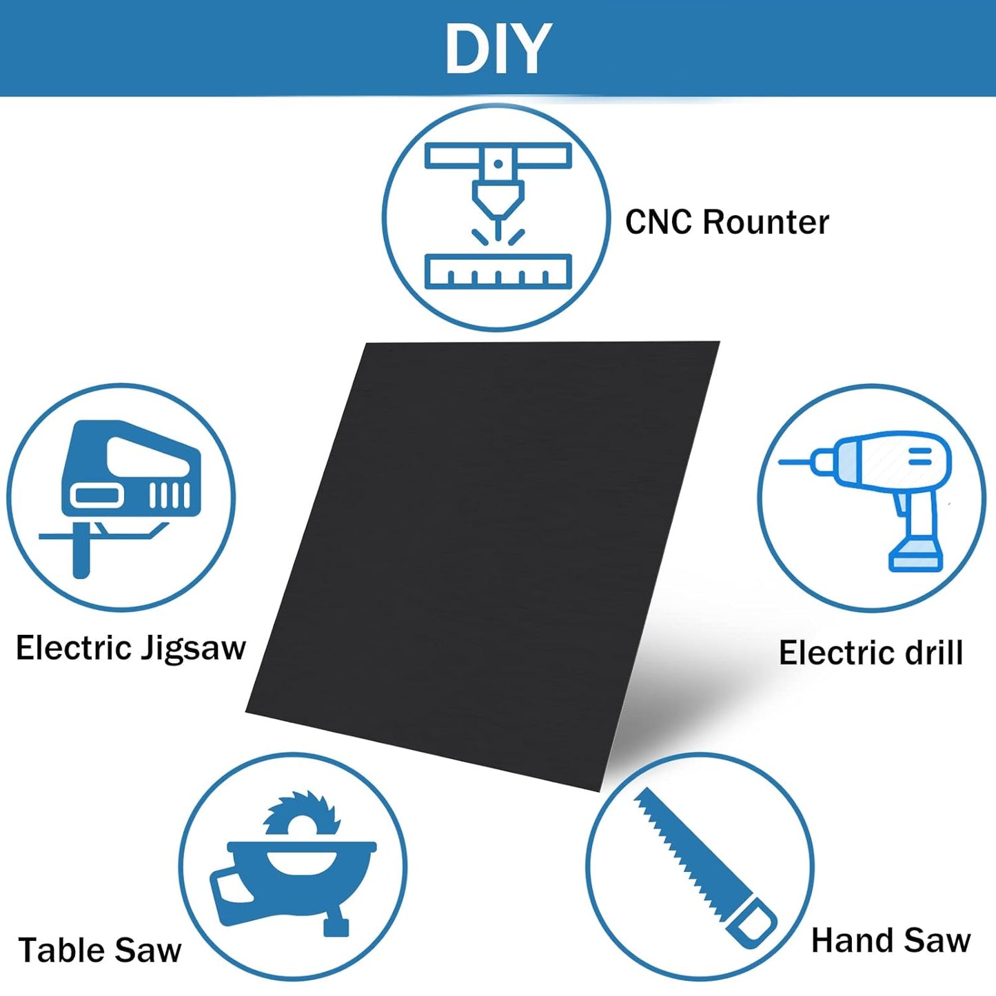 Anodized Aluminum Sheet Metal 12 x 12 x 1/16 Inch Black Anodized Aluminum Metal Plates Engraving Blanks for Laser Engraving, 1.50MM Thin Decorative Aluminum Metal Sheets for Crafting, House Decoration