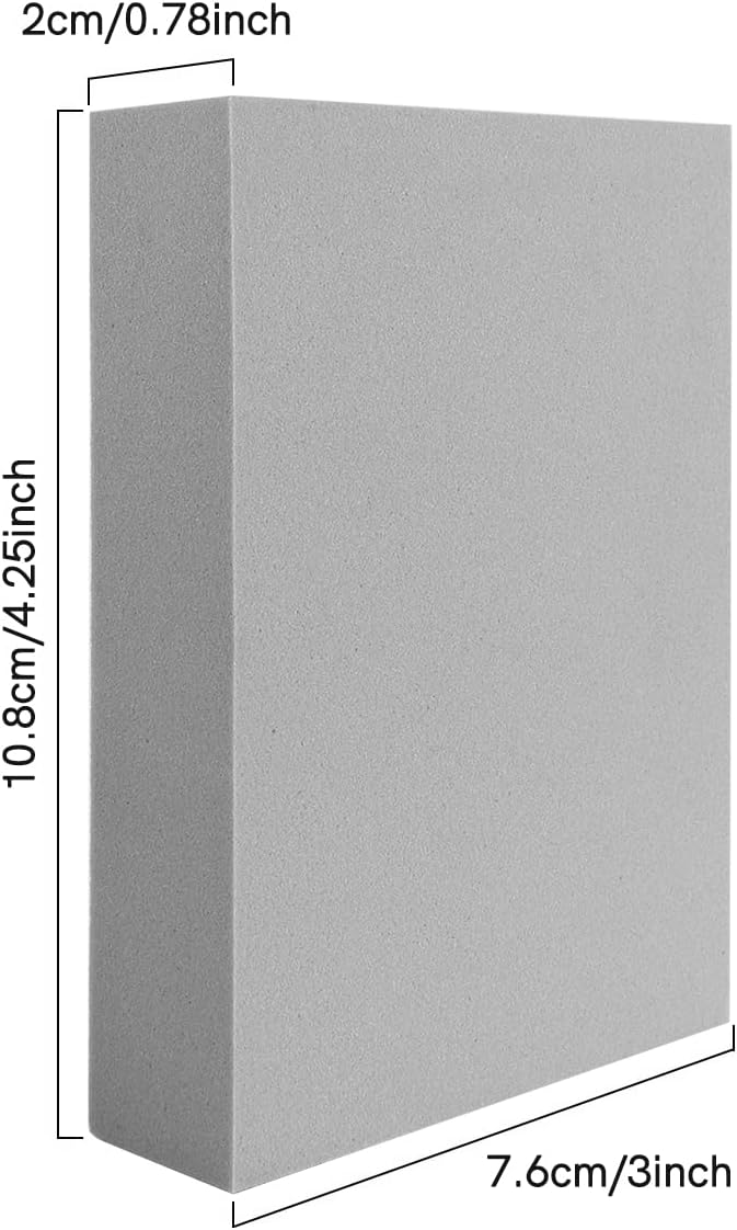 BAOFALI 12 Pcs Stamping Foam Grey Moldable Stamps Plastic Dry Pad Cut and Dry Block for Sculpture, Modeling, DIY Arts and Handicrafts Projects