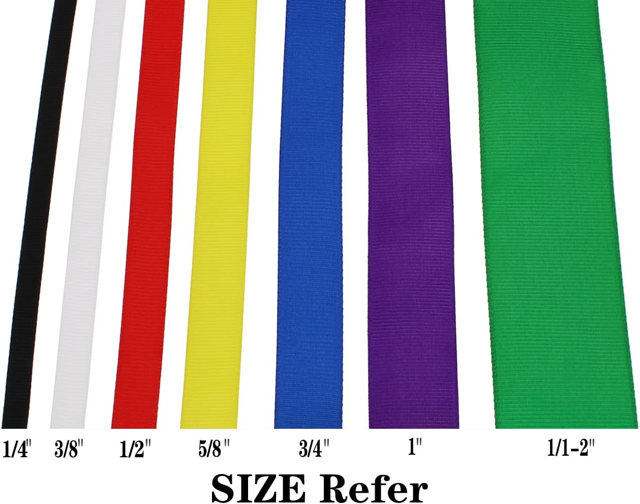 Solid Grosgrain Ribbon 25 Yard Each Roll 100% Polyester Woven Edge (1/2", Pink)