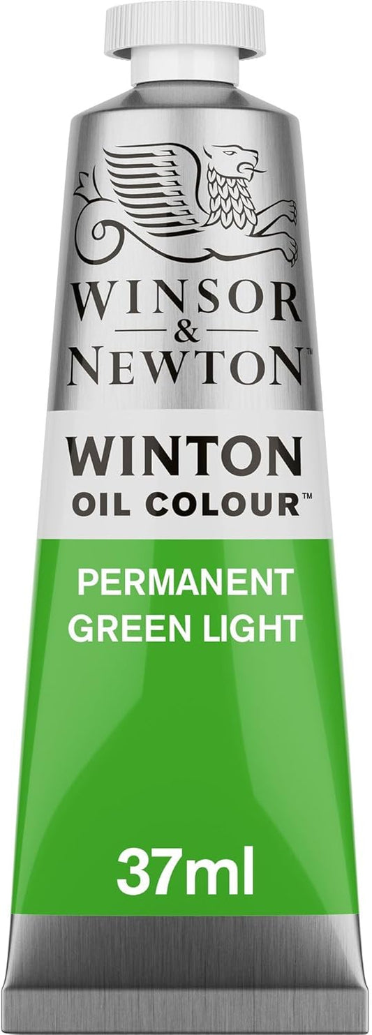 Winsor & Newton Winton Oil Color, 37ml (1.25-oz) Tube, Permanent Green Light