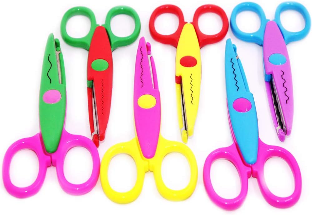Set of 12, Craft Punch and Creative Scissors, findTop Scrapbooking Edging Scissors Paper Punch Set for Crafts, Scrapbooking, DIY Photo & Art Projects