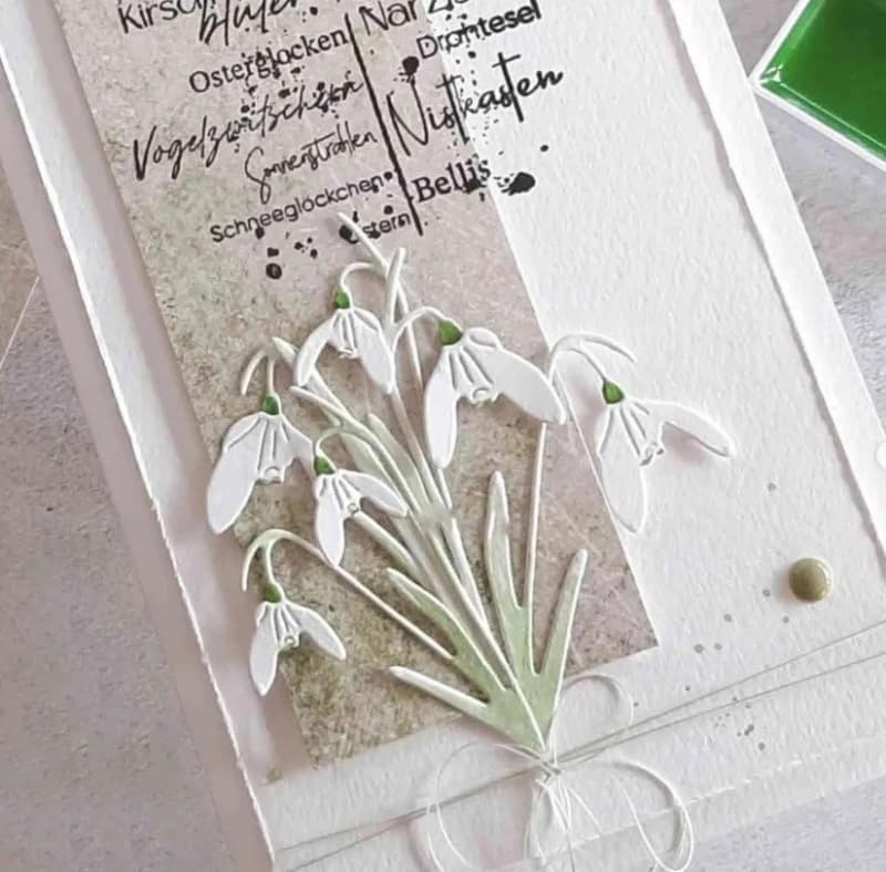 Lapoo Metal Cutting Die for Scrapbooking, 3D Backgrounds Frame New Cutting Dies DIY Album Card Making Decor Paper Craft Metal Die Cuts Party Wedding Decorations (Herbal A 2.8 x 2.5 in)