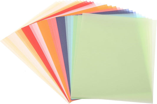 PATIKIL 30 Sheets Vellum Paper 4.25x5.5, Vellum Paper Printable Translucent Paper 100GSM Colored for Invitations Laser Inkjet Printing Card Making Crafting Wedding Tracing, Multicolor