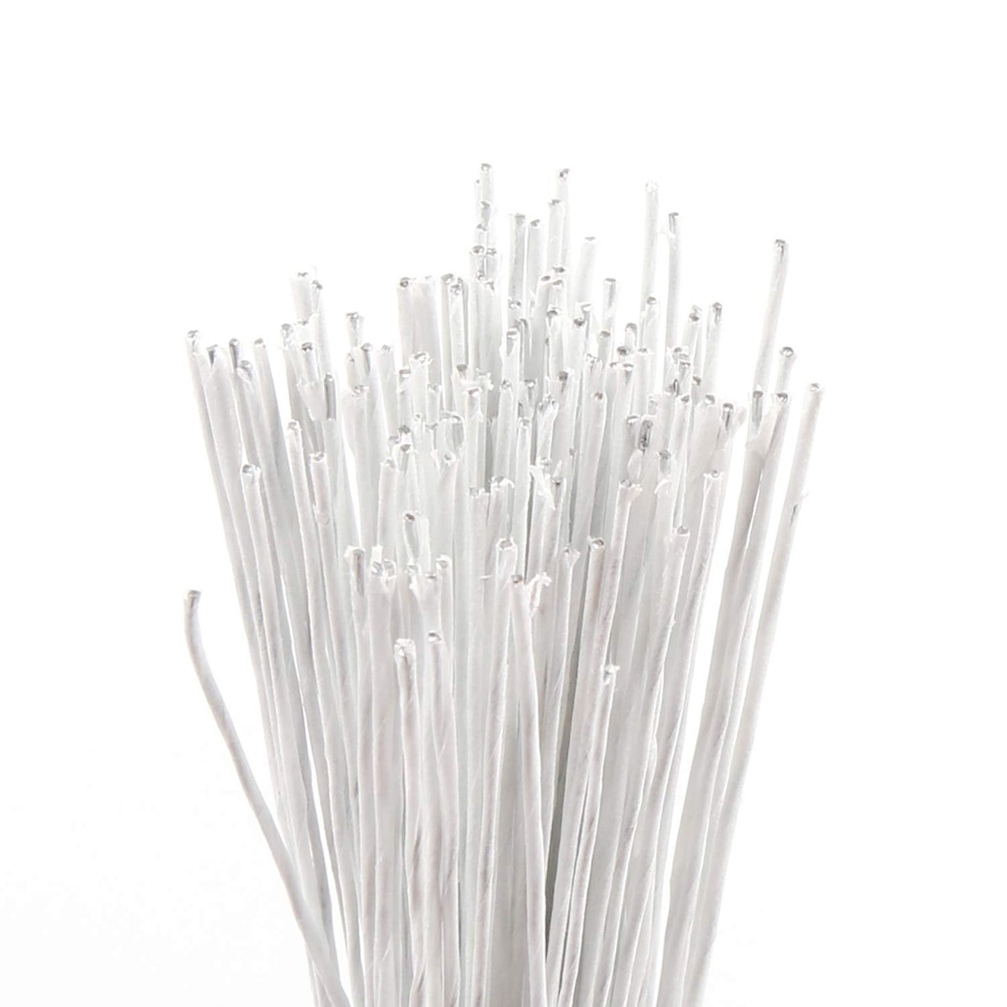 CCINEE 22 Gauge White Floral Wire Stem for Flower Arrangement Craft Supply,16 Inch,150PCS