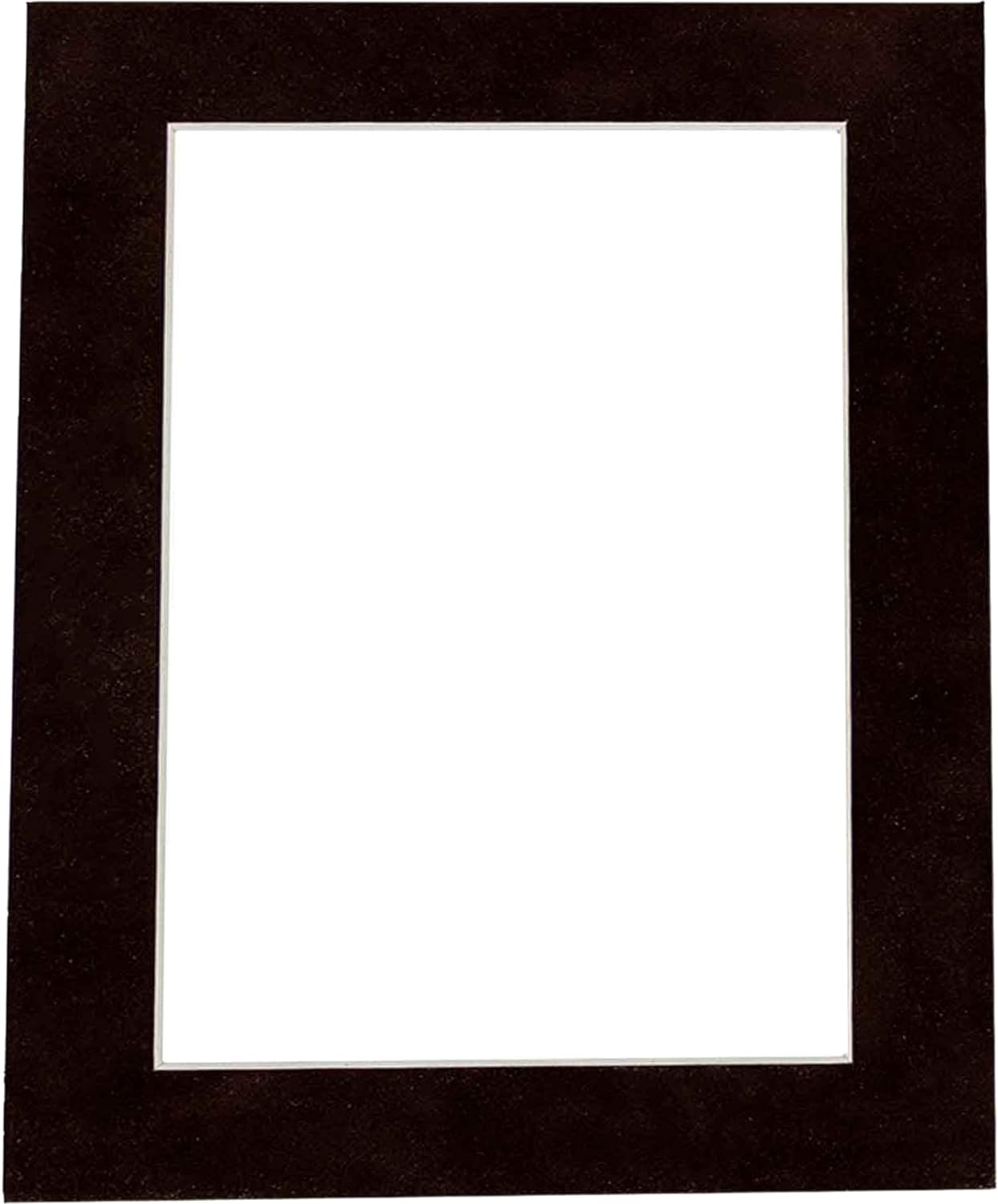 Pack of Ten Acid Free 11x14 Mats Bevel Cut for 8.5x11 Photos - Black Suede Precut Matboards With Backing Boards and Self Seal Photo Mat Bags For Pictures, Photos, Framing - 4-ply Thickness