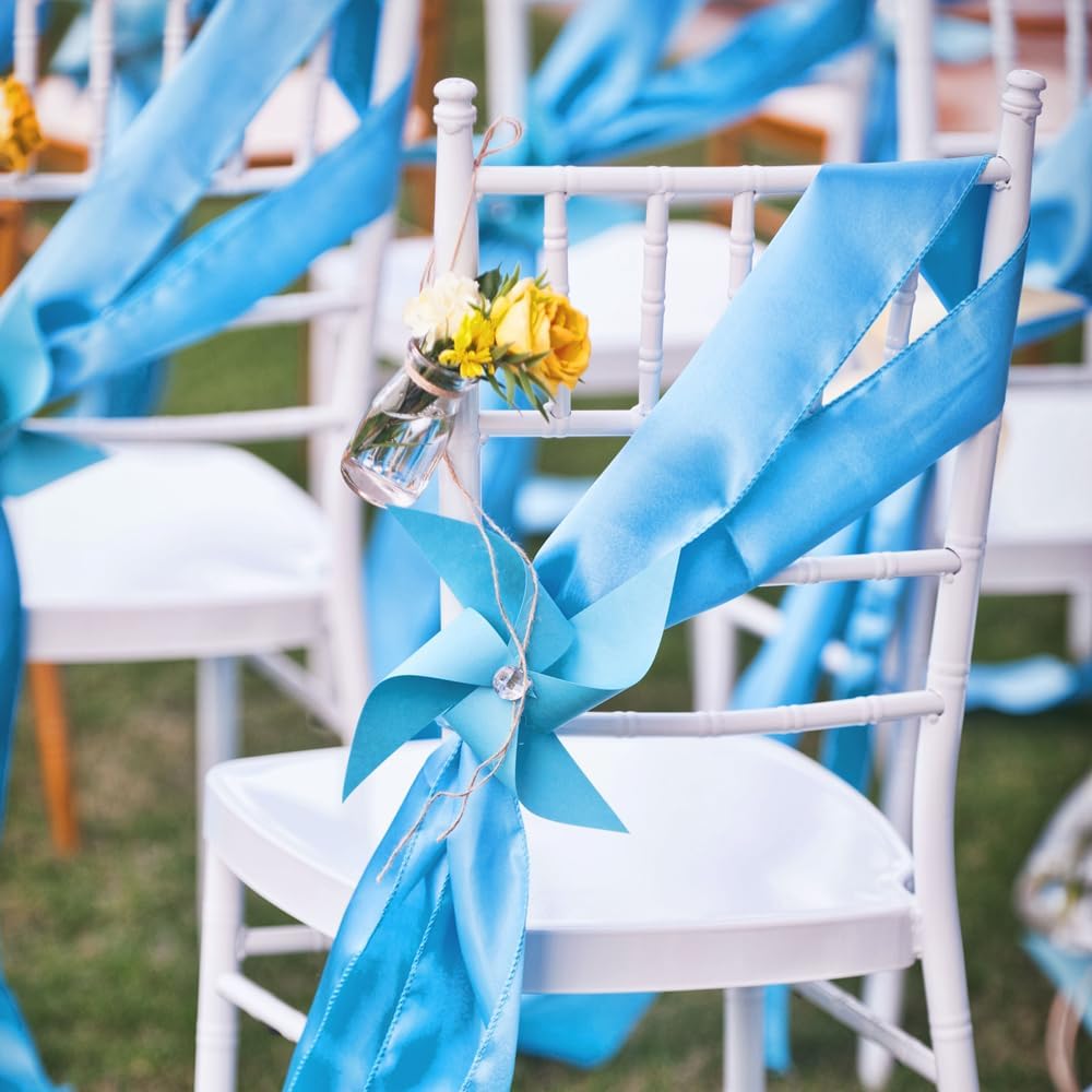 4 Inch x 25 Yard Black Satin Ribbon - Perfect for Gift Wrapping, Cutting Ribbons, Ceremony Décor, Wedding Bouquets, Embroidery, Christmas Crafts & Sewing Projects