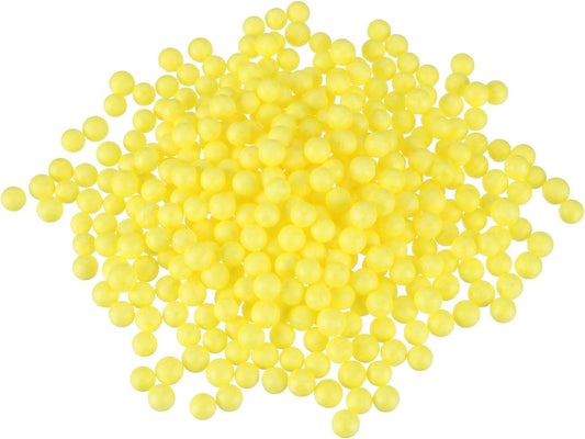 MECCANIXITY Foam Beads Foam Balls 7-9mm for Wedding and Party Decorations, Tiny Packing Balls, Arts DIY Crafts Supplies (Light Yellow,1 Pack Approx 3000pcs)