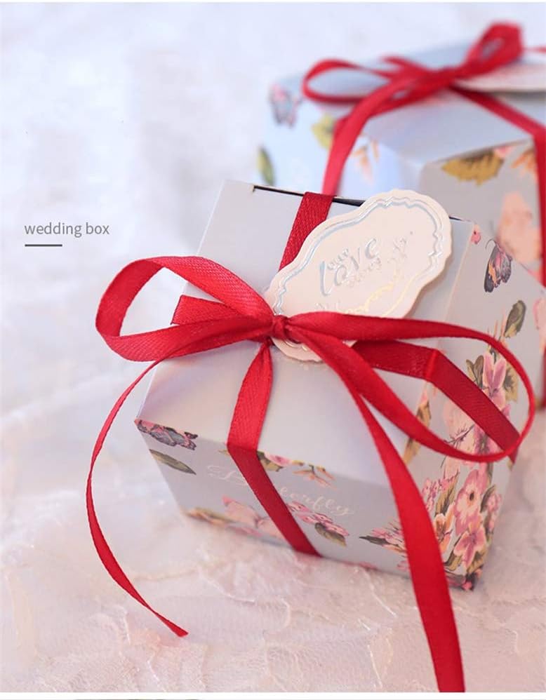 YAMA Red Double Faced Satin Ribbon 1/4 Inch 25 Yards Thin Red Ribbon for Gift Wrapping Crafts Bows Wedding Party Decoration