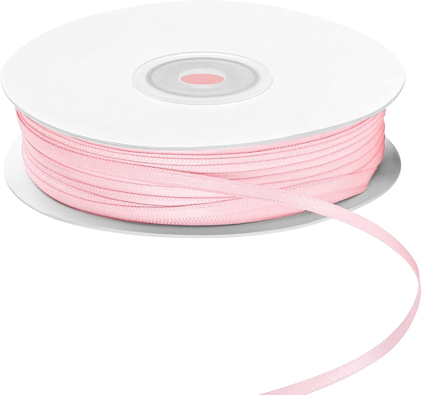 LIUYAXI Light Pink Double Faced Satin Ribbon, 1/8" X Continuous 100 Yards, Thin Ribbons Perfect for Gift Wrapping Wedding Invitation Card Hair Bows Tag Floral Arrangement DIY Craft