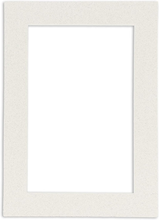 11x14 Mat Bevel Cut for 8.5x11 Photos - Acid Free Oyster Shell White Precut Matboard With Backing Board and Crystal Clear, Self Seal Mat Bag - For Pictures, Framing - 4-ply Thickness