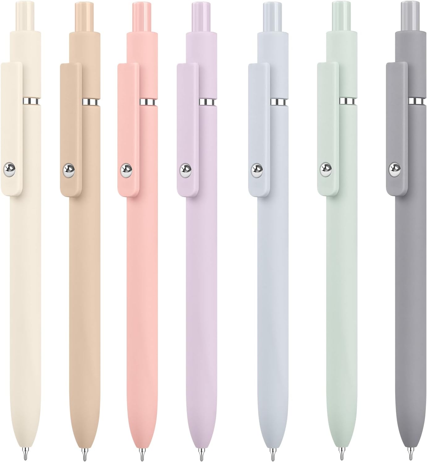 Vanhench 7Pcs 0.5mm Black Ink Gel Pens Quick Dry with Soft Silicone Touch Barrel & Fidget Stress Ball, Multifunction Writing, Fine Point Smooth Writing Pens, Nurse School Supplies