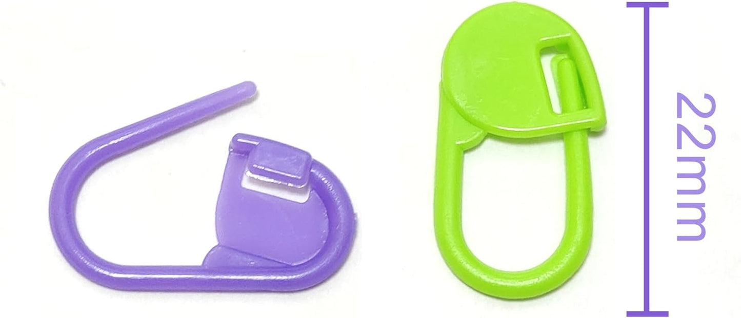 60Pcs Colorful Knitting Markers Crochet Clips Crochet Pins Bulk Stitch Markers Locking Stitch Knitting Place Markers DIY Craft Plastic Safety Pins Weave Stitch Needle Clip Counter（7 Colors (60 Pcs)