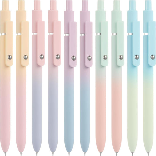 Vanhench 10Pcs Gel Pens, Cute Pens for Trendy Teen Girl Stuff, Happy Birthday Gift Basket, Aesthetic School Supplies, Ideal for 8 9 10 11 12 13 14 Year Old Girl (10PCS Gradient)