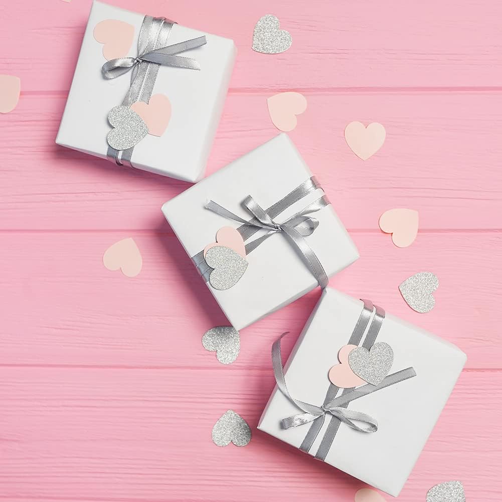 LIUYAXI Silver Double Faced Satin Ribbon, 1/8" X Continuous 100 Yards, Thin Ribbons Perfect for Gift Wrapping Wedding Invitation Card Hair Bows Tag Floral Arrangement DIY Craft