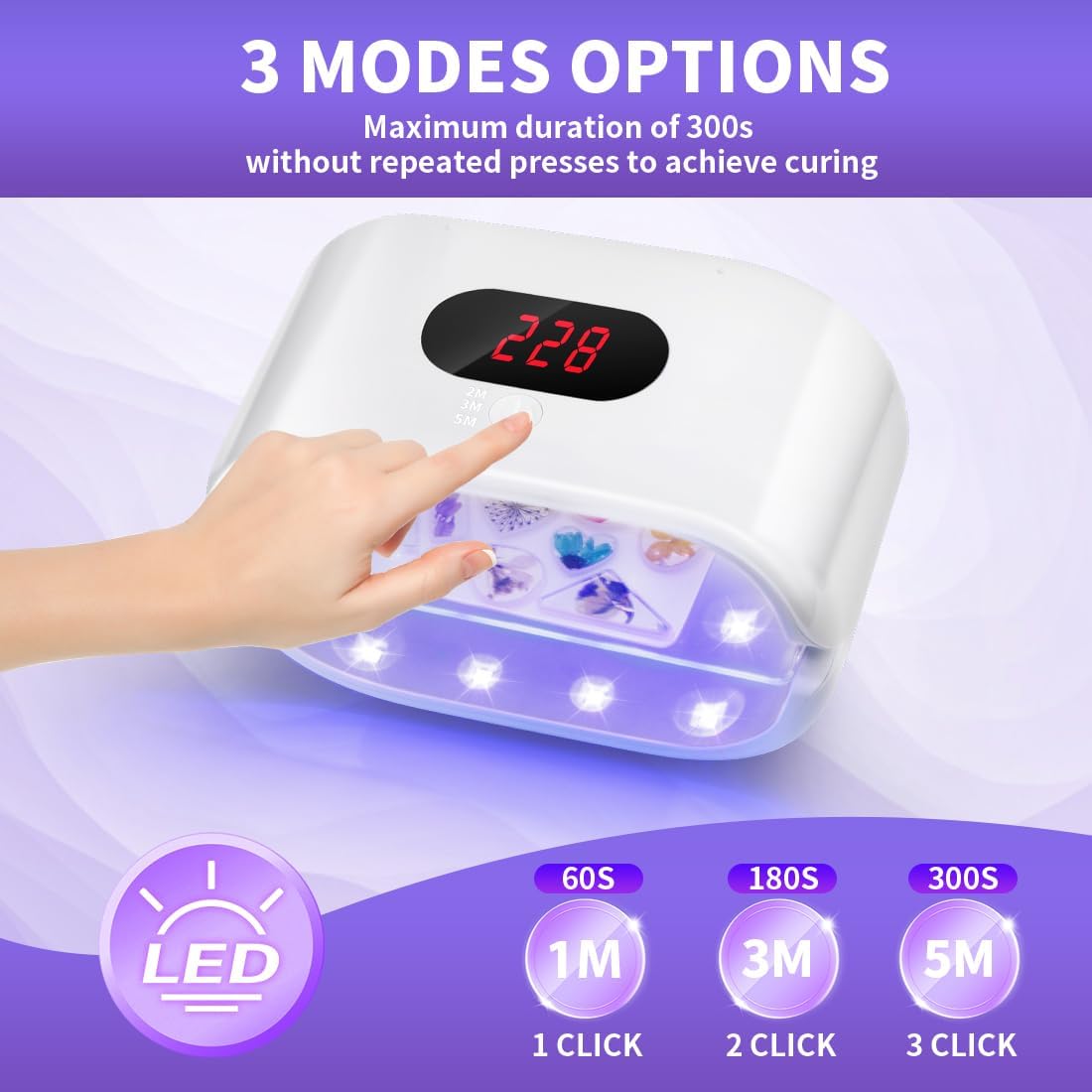UV Light for Resin, 36W Double Side Fast Curing UV Resin Light with Adjustable Time Setting Portable Foldable Small UV Lamp