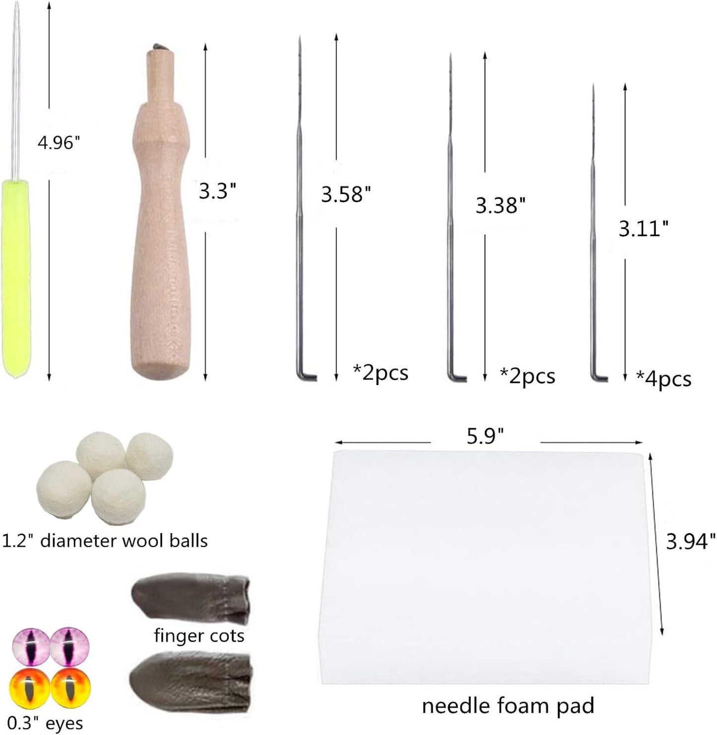 DEUXPER Needle Felting Kits Beginners, DIY Wool Felt Dragon Materials Set for Adults Kids, Needle Felting Craft Project Gift for Women Men