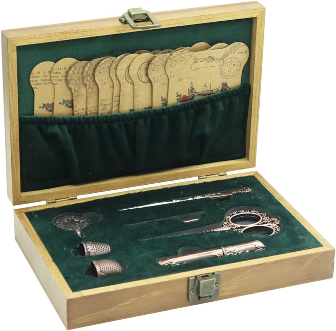 Vintage Embroidery Scissors Set, European Style Stainless Steel Sewing Tools for Sewing, Craft, Art Work, Needlework, Copper