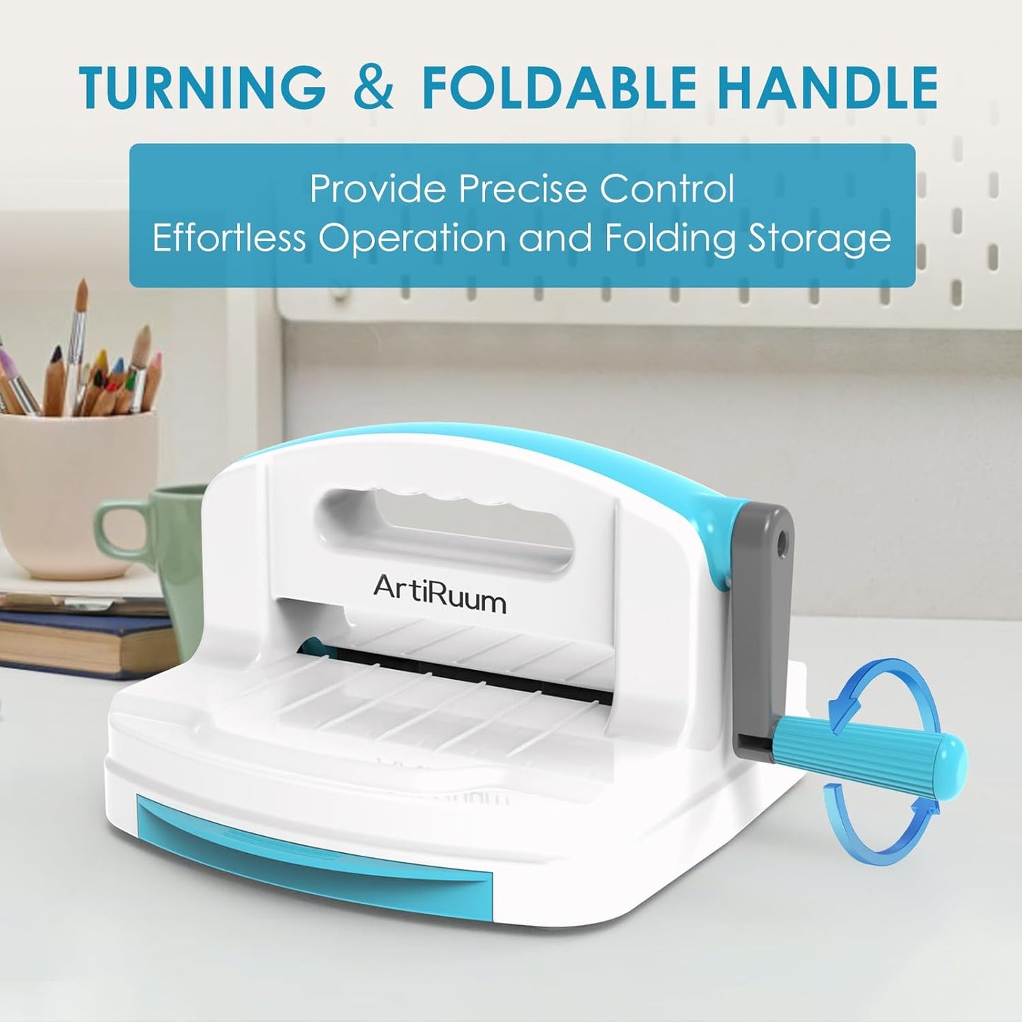 Manual Die Cutting & Embossing Machine,Portable Die Cut Machine with Storage Box,6'' Opening Size for Cardmaking,Scrapbooking and DIY Crafts-Full Tools Included