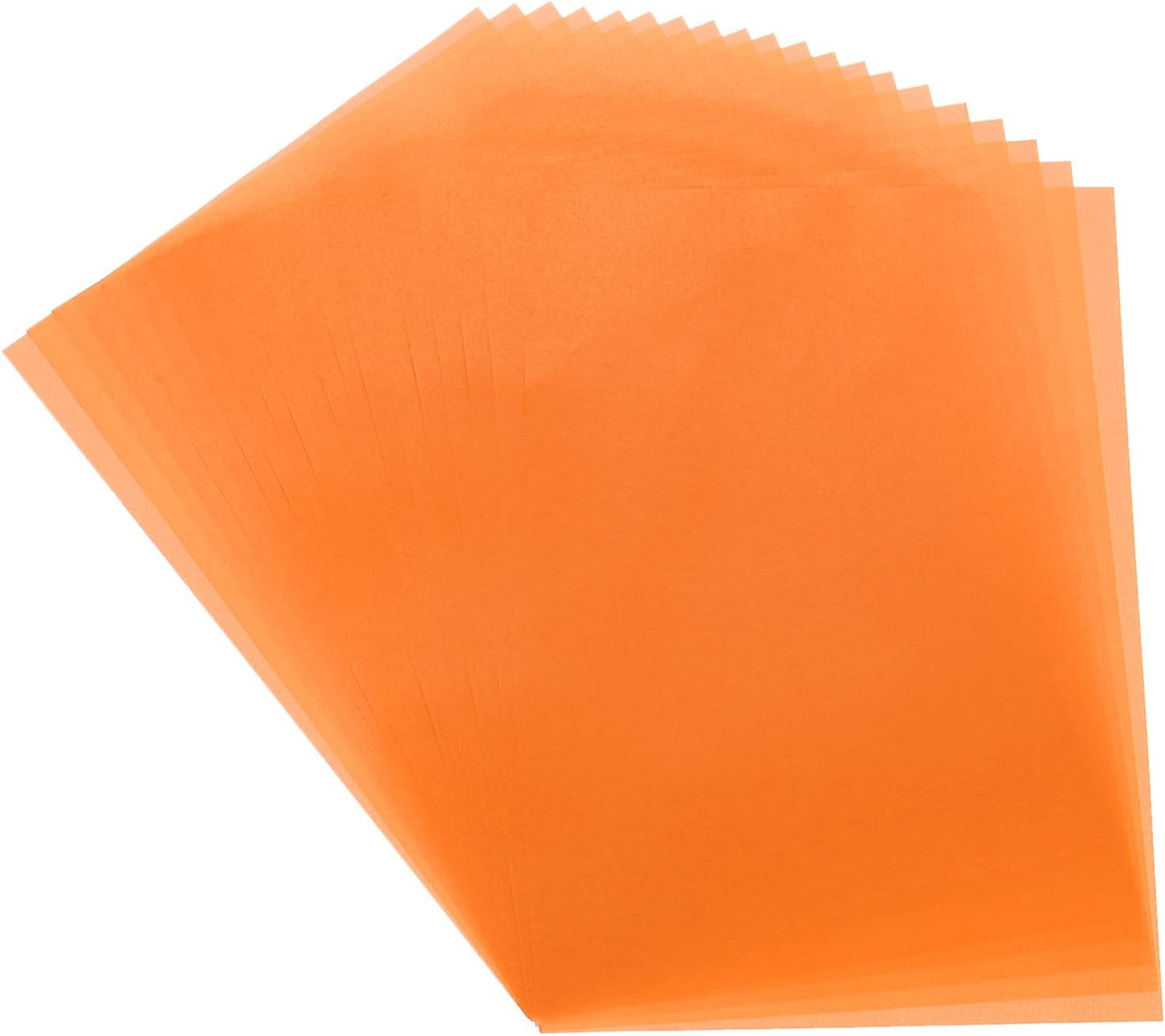 MECCANIXITY Colored Vellum Paper, 40 Sheet Orange Transparency 8.3" x 5.9" Printable Vellum Paper, Translucent Vellum Sheets for Printing Wedding Invitations Ink Jet Laser Printer