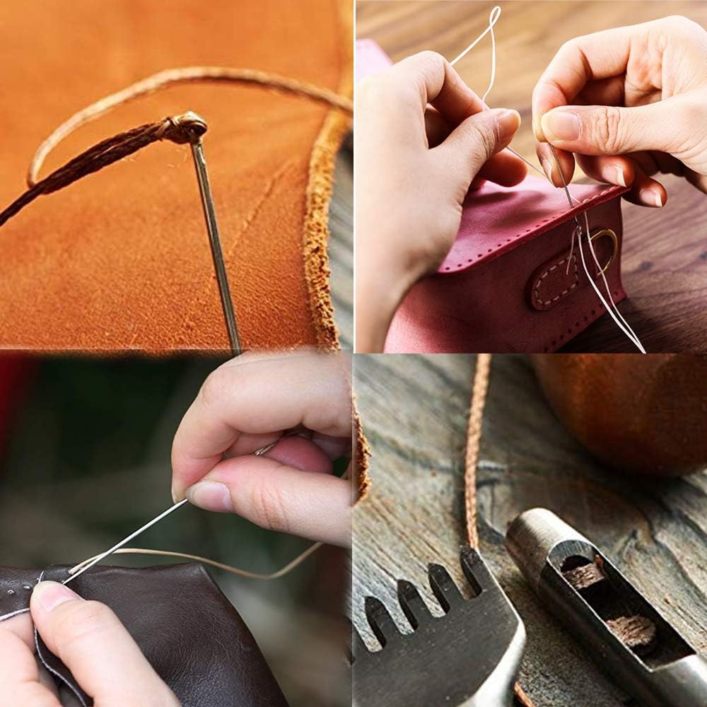 284Yards Leather Sewing Waxed Thread-Practical Long Stitching Thread for Leather Craft DIY/Bookbinding/Shoe Repairin