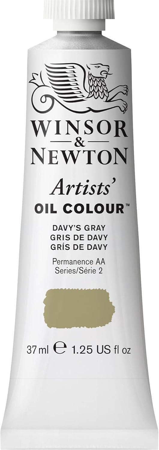 Winsor & Newton Artists' Oil Color, 37ml (1.25 oz) Tube, Davy's Gray