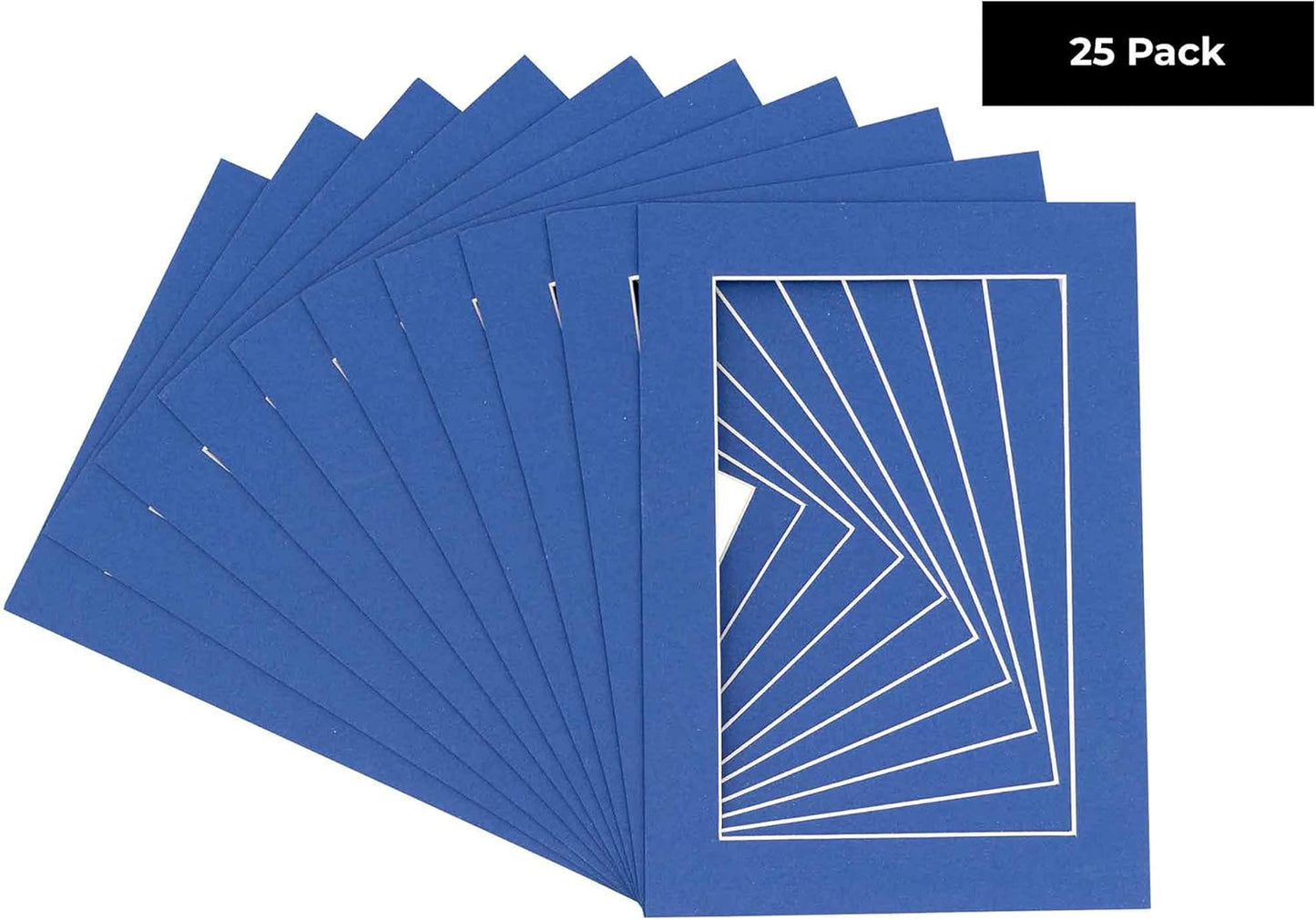 11x14 Mat for 8.5x11 Photo - Precut Bottle Blue Picture Matboard for Frames Measuring 11 x 14 Inches - Bevel Cut Matte to Display Art Measuring 8.5 x 11 Inches - Acid Free Pack of 25 MATS