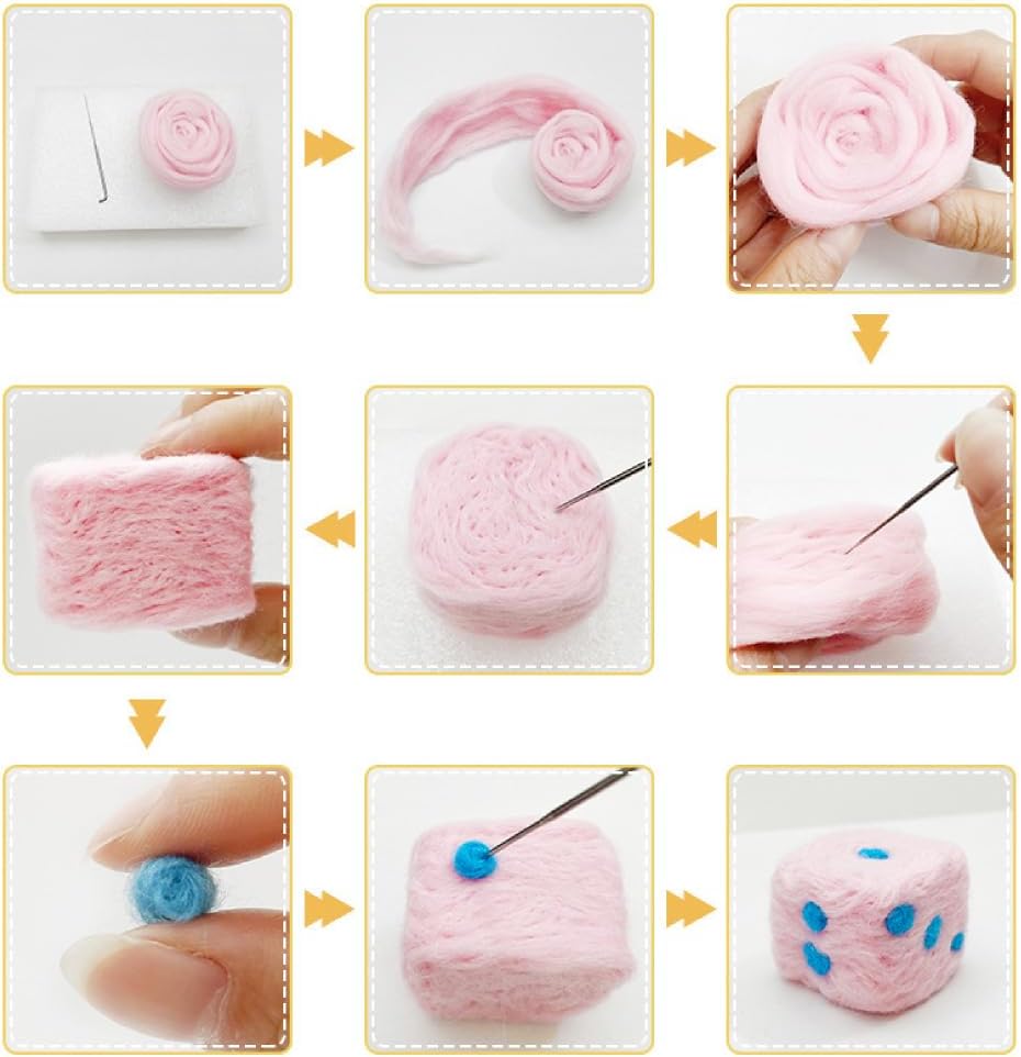 Catopia 40-Color Wool Roving Set – Generous 120g Fibre for Needle Felting, Wet Felting, Blending, and DIY Crafts，no Tools,only wools(40c roving Wool)