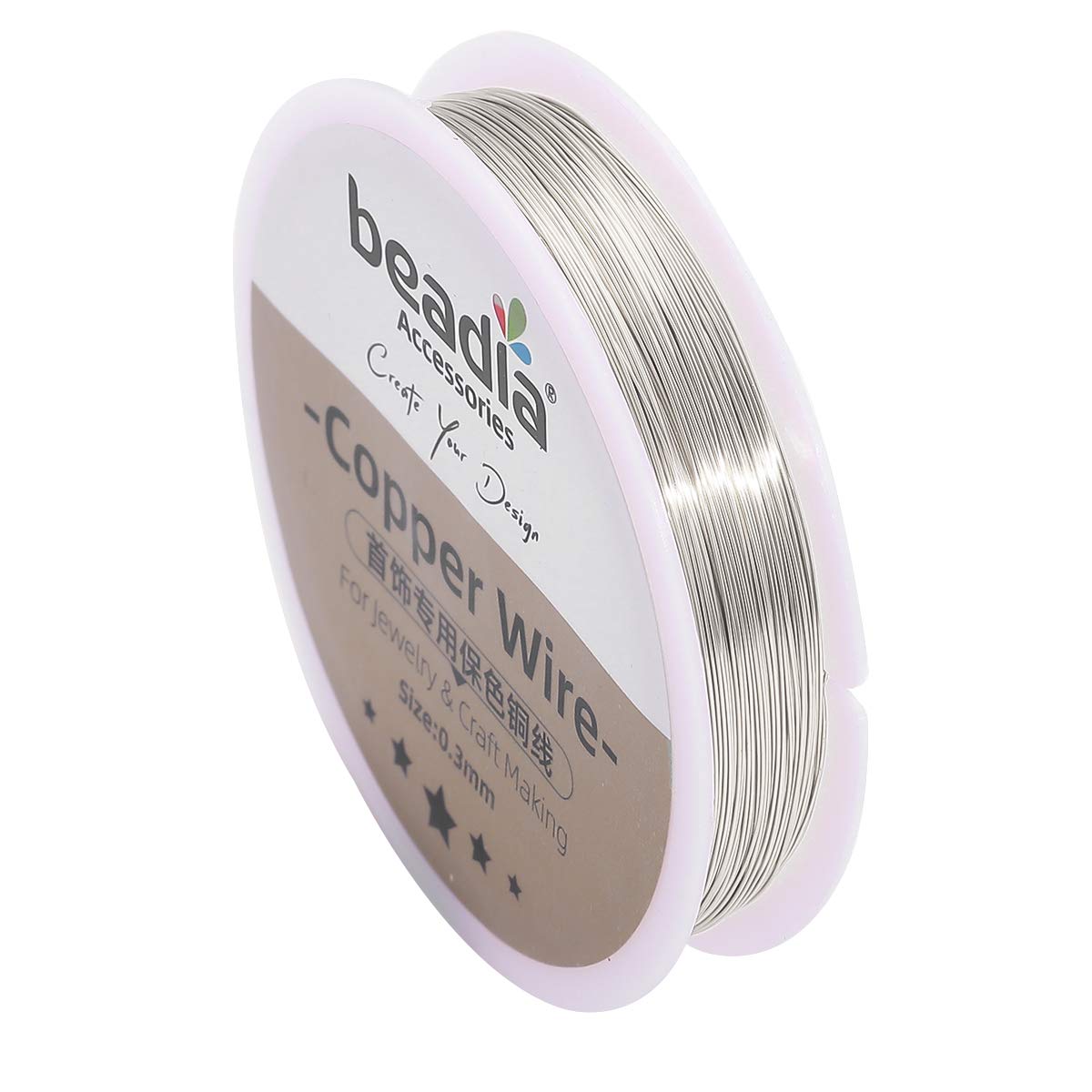 Silver Copper Wire 0.3mm Bead Cord for Bracelet Necklace Charm Beading Jewelry Making 54yard