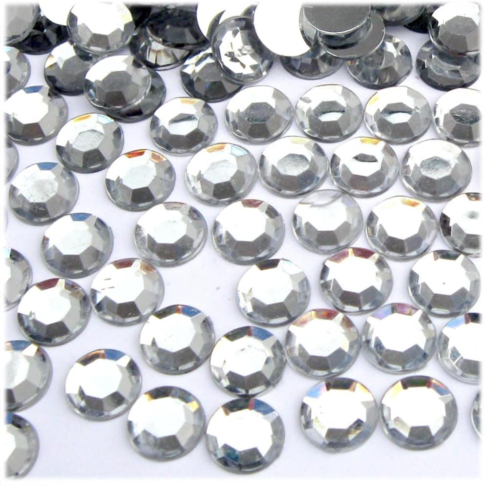 The Crafts Outlet 144pc Rhinestones Round 10mm - Flatback Champagne