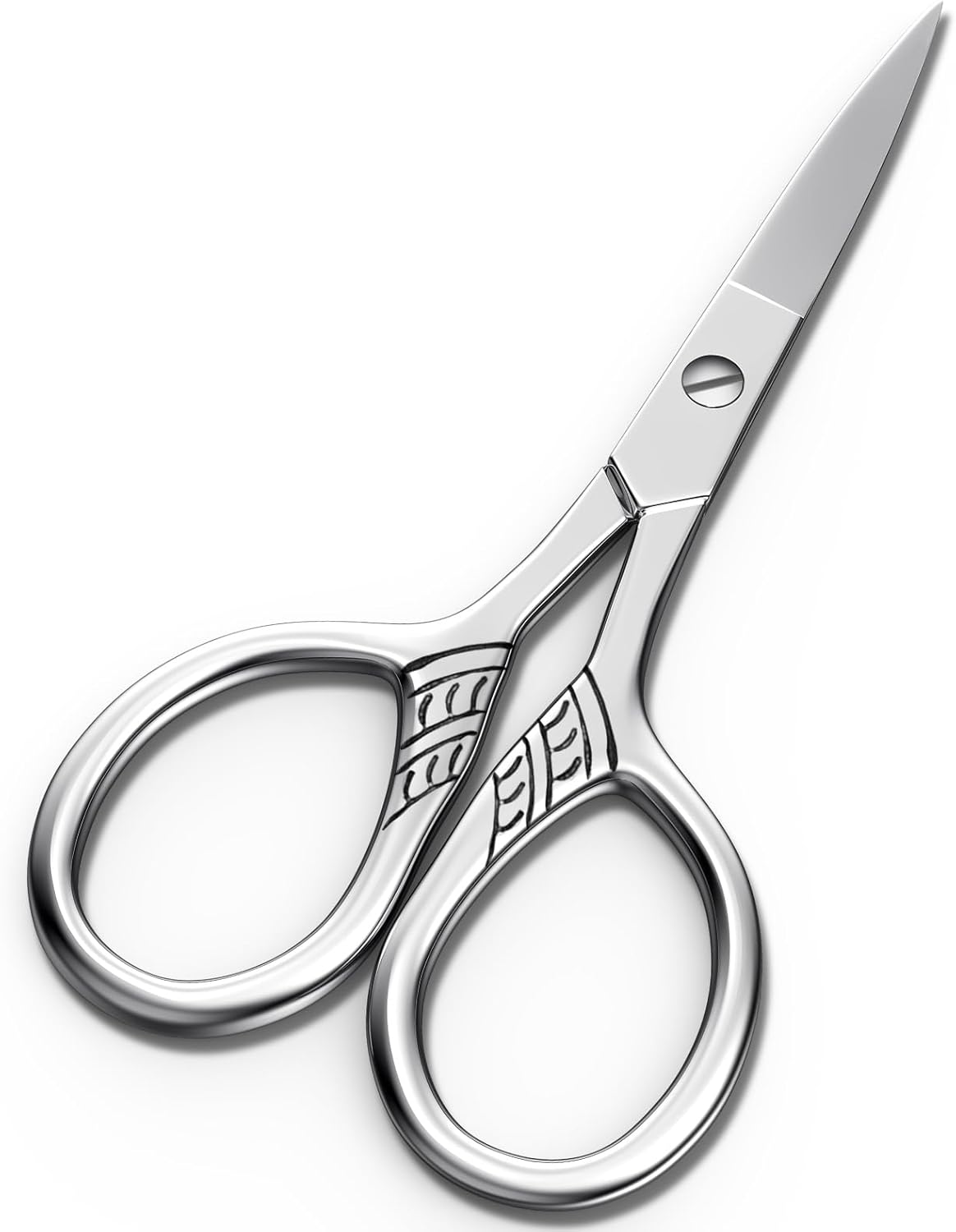 Stainless Steel Small Scissors with Textured Handle - All Purpose for Arts, Crafts, Sewing, Office & Kitchen, Sharp & Durable Cutting Tools