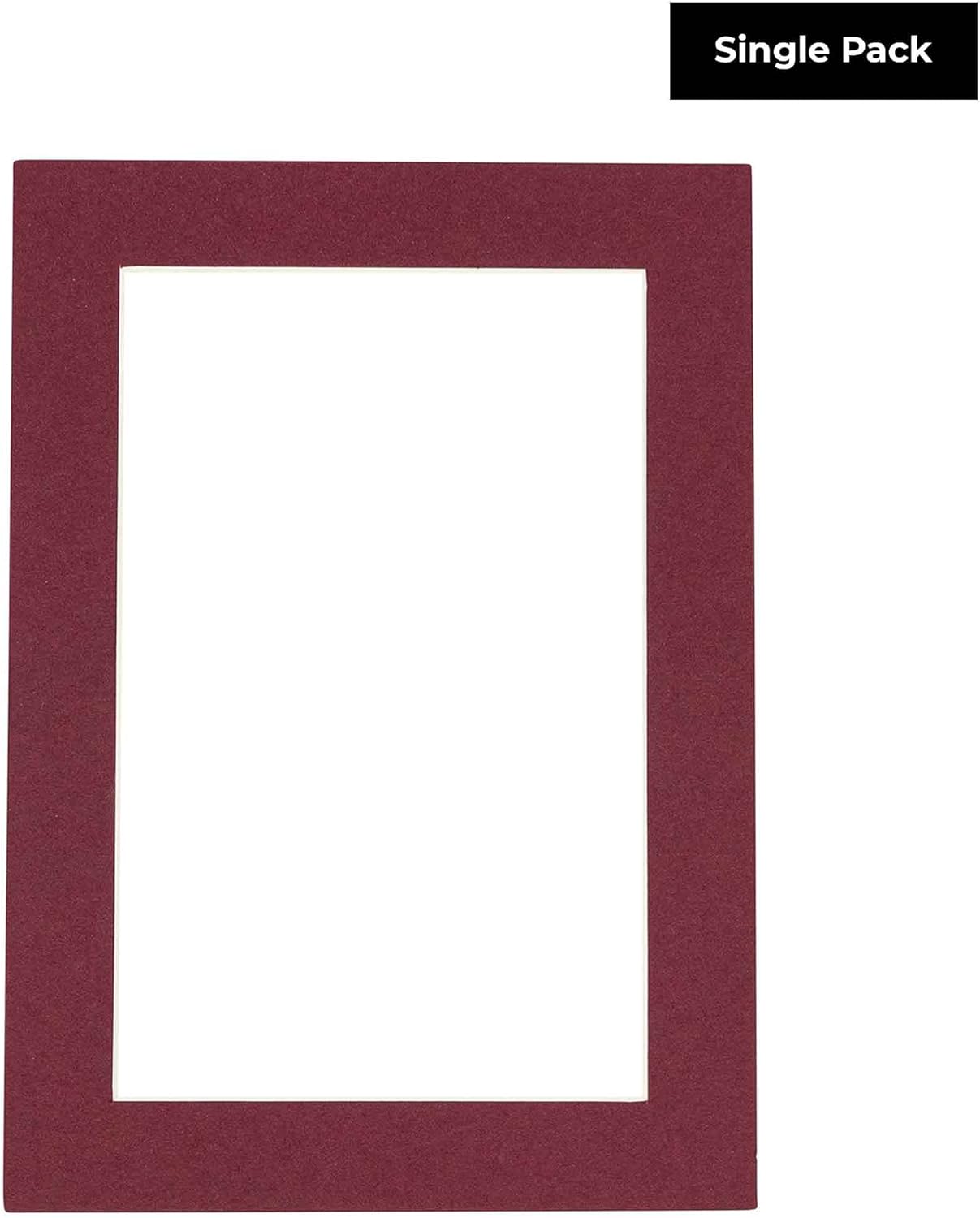 11x14 Mat for 8.5x11 Photo - Precut Maroon Picture Matboard for Frames Measuring 11 x 14 Inches - Bevel Cut Matte to Display Art 8.5 x 11 Inches - Acid Free ONE MAT with Backing Board & Clear Bag