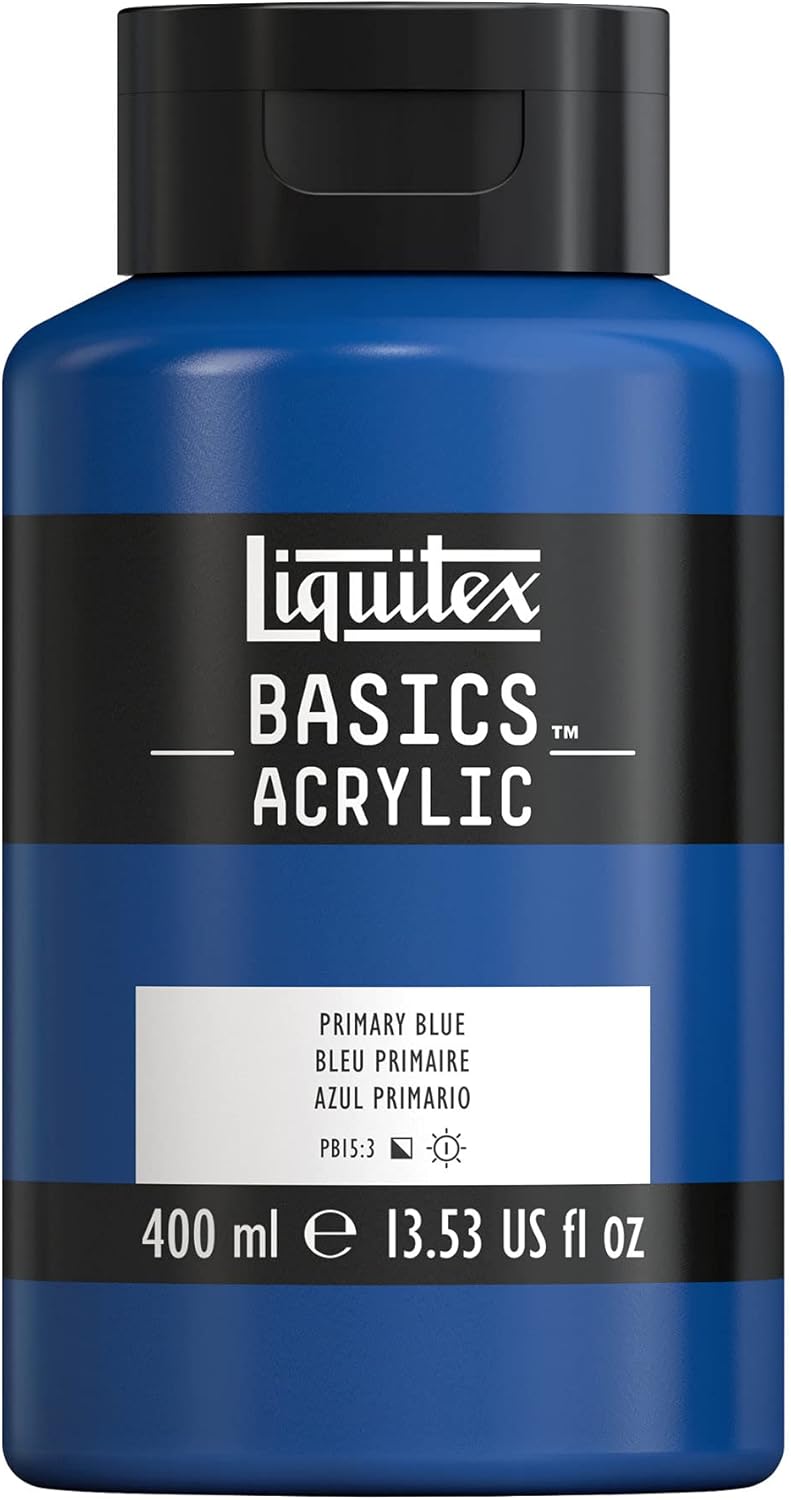 Liquitex BASICS Acrylic Paint, 400ml (13.5-oz) Bottle, Primary Blue