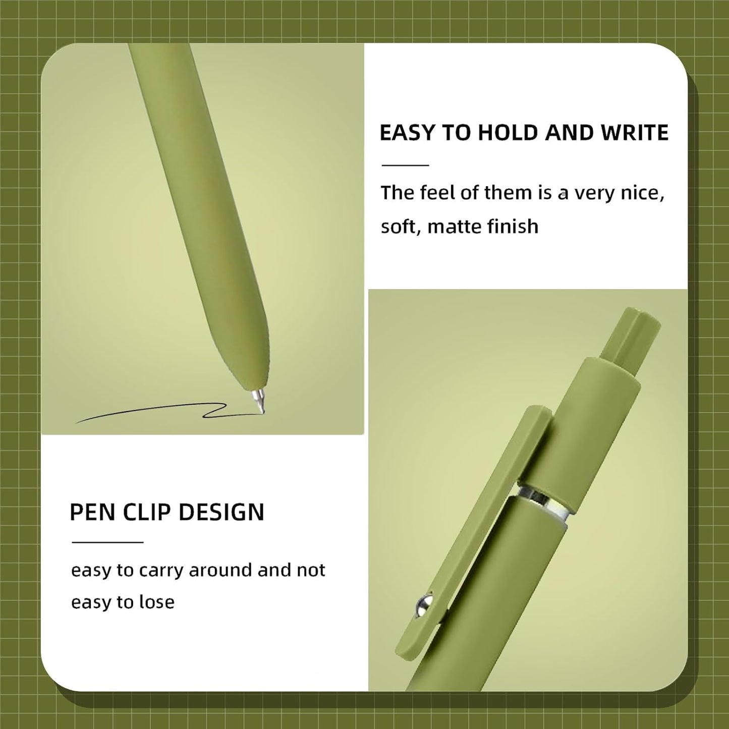 Gel Pens, 10 Pcs 0.5mm Fine Point Smooth Writing Pens High-End Series Black Ink Pens for Journaling Note Taking, School Office Supplies for Women Men (10 Pcs Mixed colors)