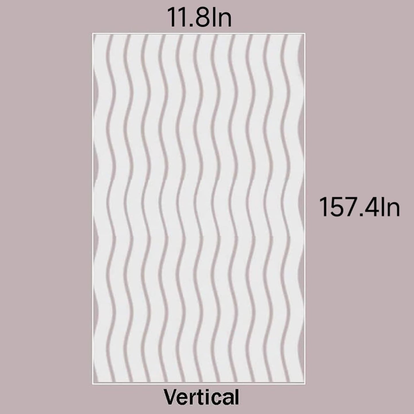 LEMON CLOUD Window Film for Privacy and Light Protection，Non Adhesive Removable Glass Covering Opaque Window Sticker Self Static Cling Vinyl Glass Film for Home Office (11.8 x 157.4 Inch,Wavy)